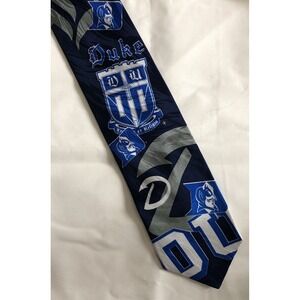 Vtg Duke University Blue Devils Mens 100% Silk Neck Tie Blue 1994